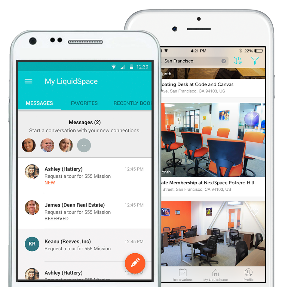LiquidSpace mobile app | Coworking, Coworking design, Flexibility