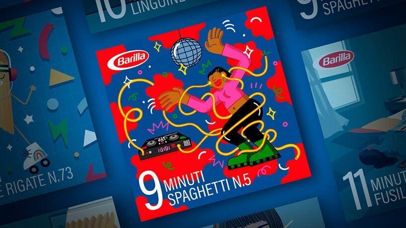 these barilla X spotify playlists tell you how long you should cook your pasta