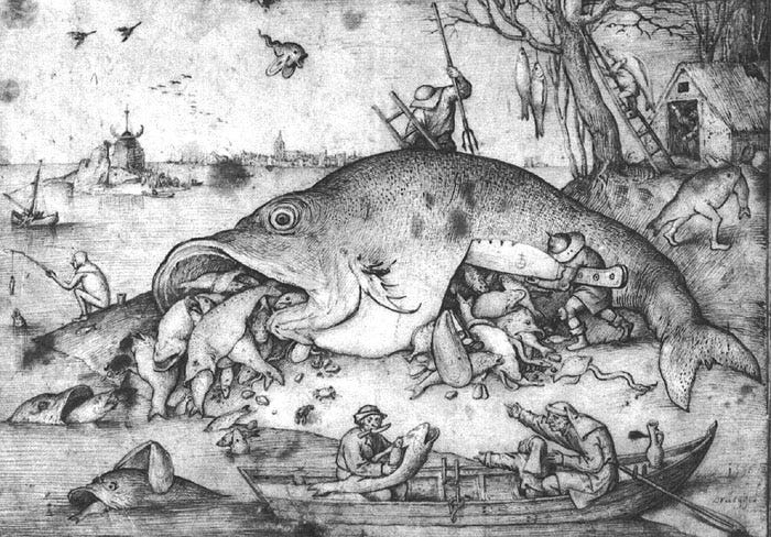 Pieter Bruegel the Elder | Big Fish Eat Little Fishes | 1556 C.E.