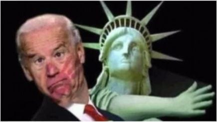 https://thelibertydaily.com/wp-content/uploads/2021/09/Joe-Biden-Statue-of-Liberty-435x245.jpeg