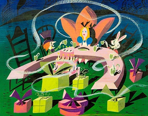 Alice In Wonderland concept art by Mary Blair