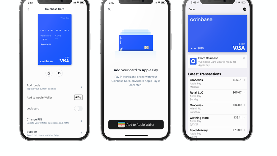 Coinbase partnering with Apple, Google wallets for crypto purchases | Fox  Business
