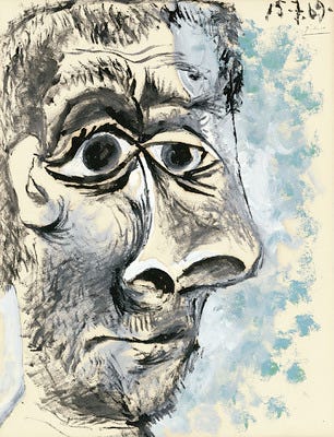 Pablo Picasso – Tête d’Homme (1969)