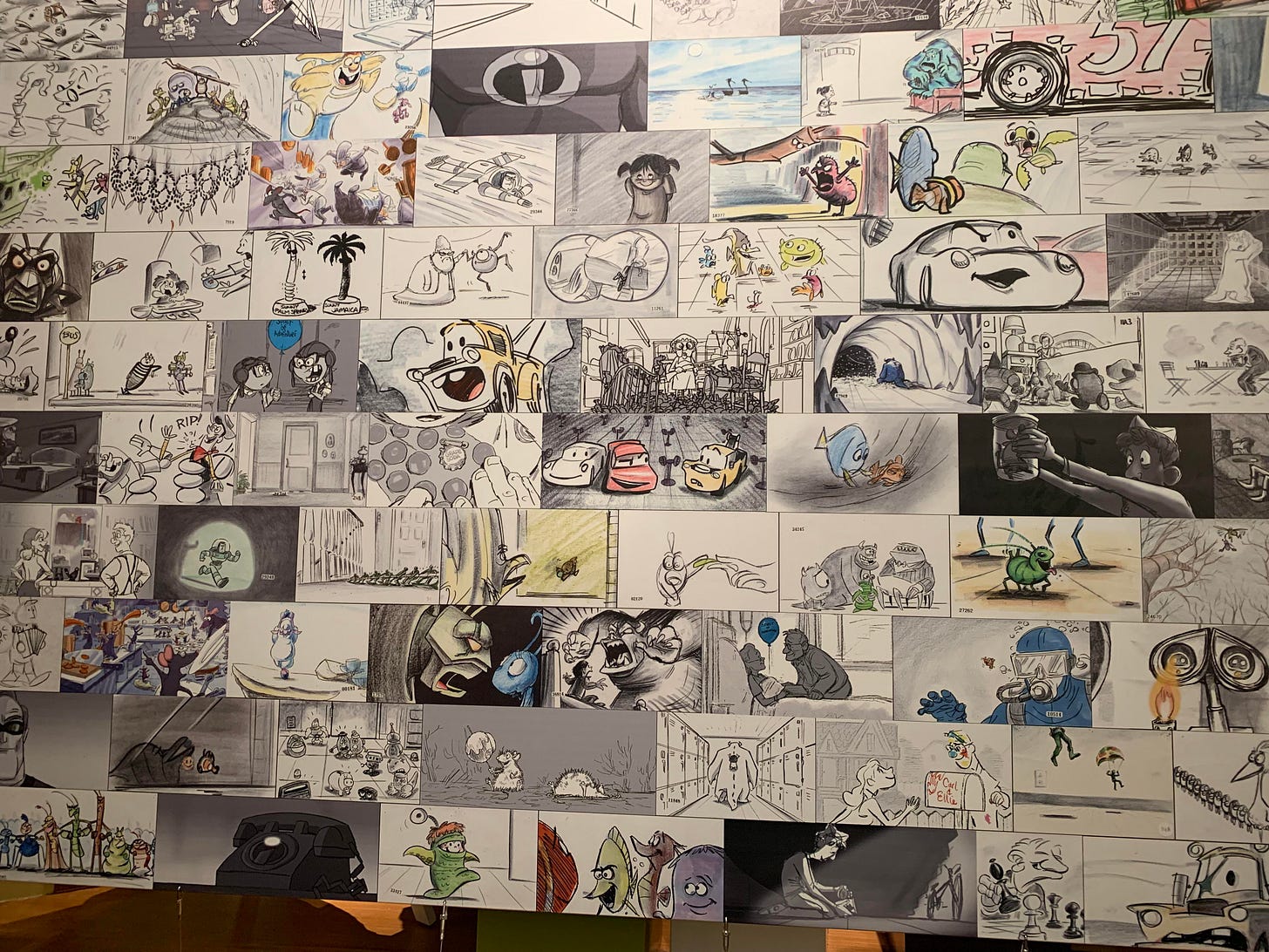 I really love this wall of storyboards at California Adventure ...