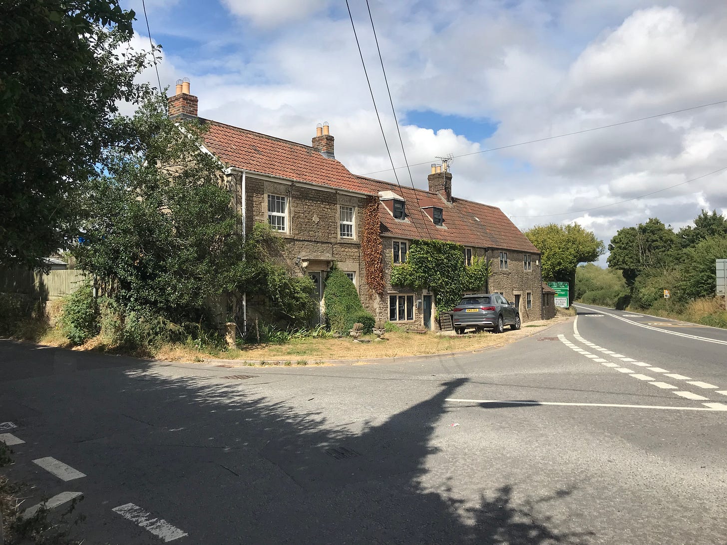 Cottages alongside the A361 Rode, Somerset