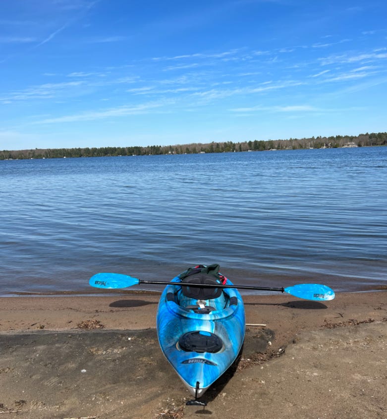 Kayaking somewhere in Ontario, Canada. May 2022.
