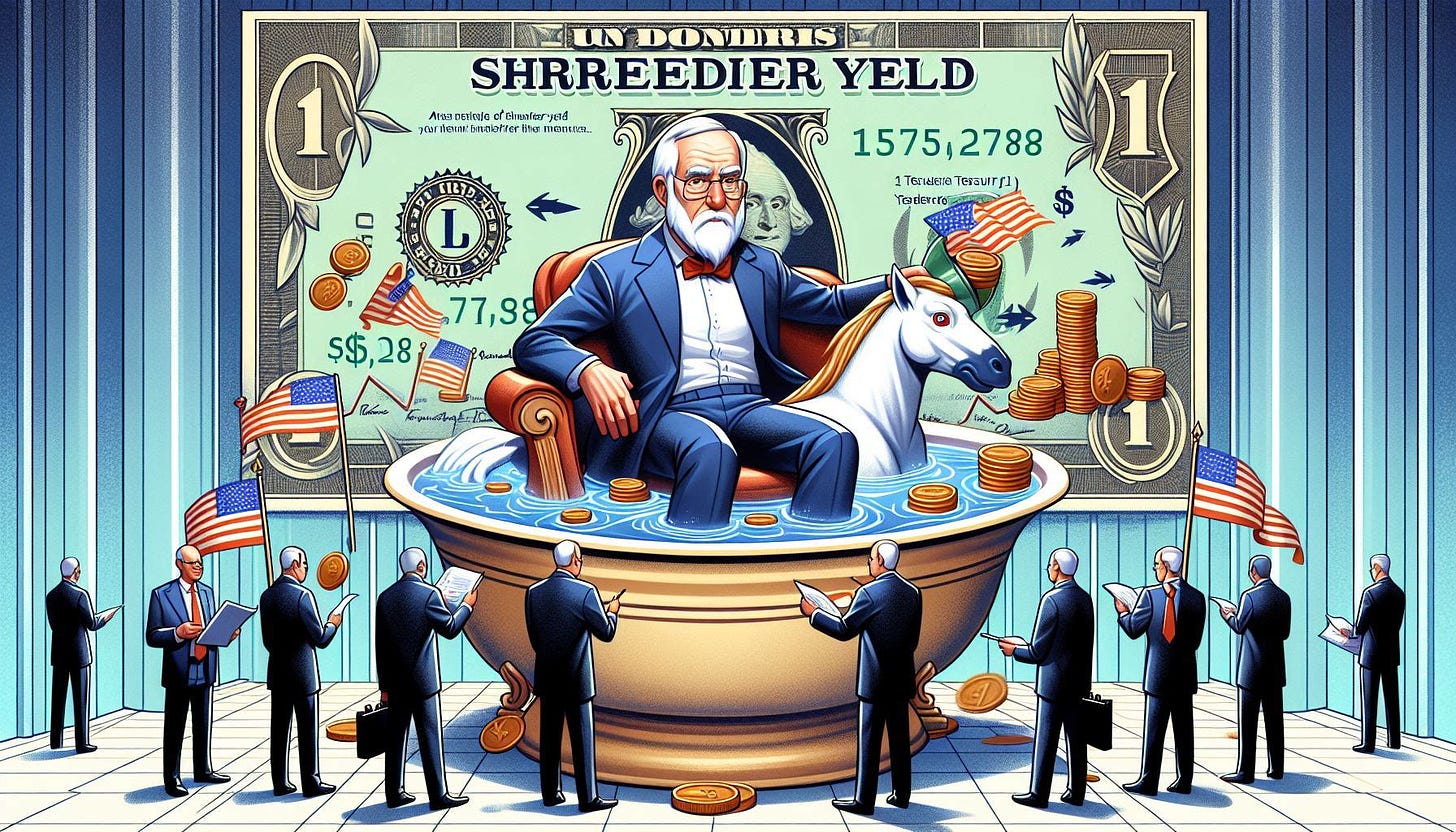 An illustration of shareholder yield with reference to the interest yield of a US treasury. Image 3 of 4