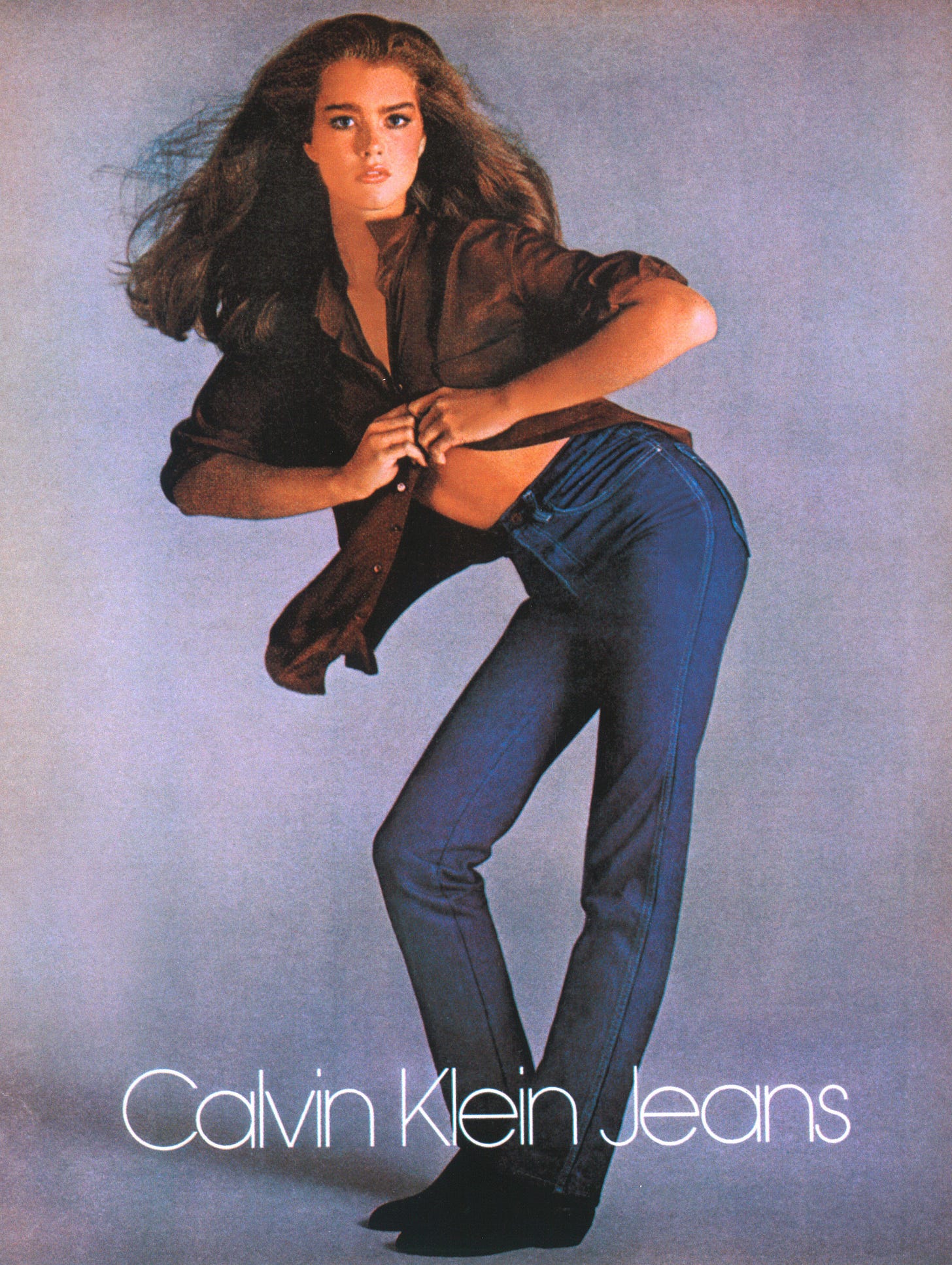 Brooke Shields in a 1980 Calvin Klein advertisement