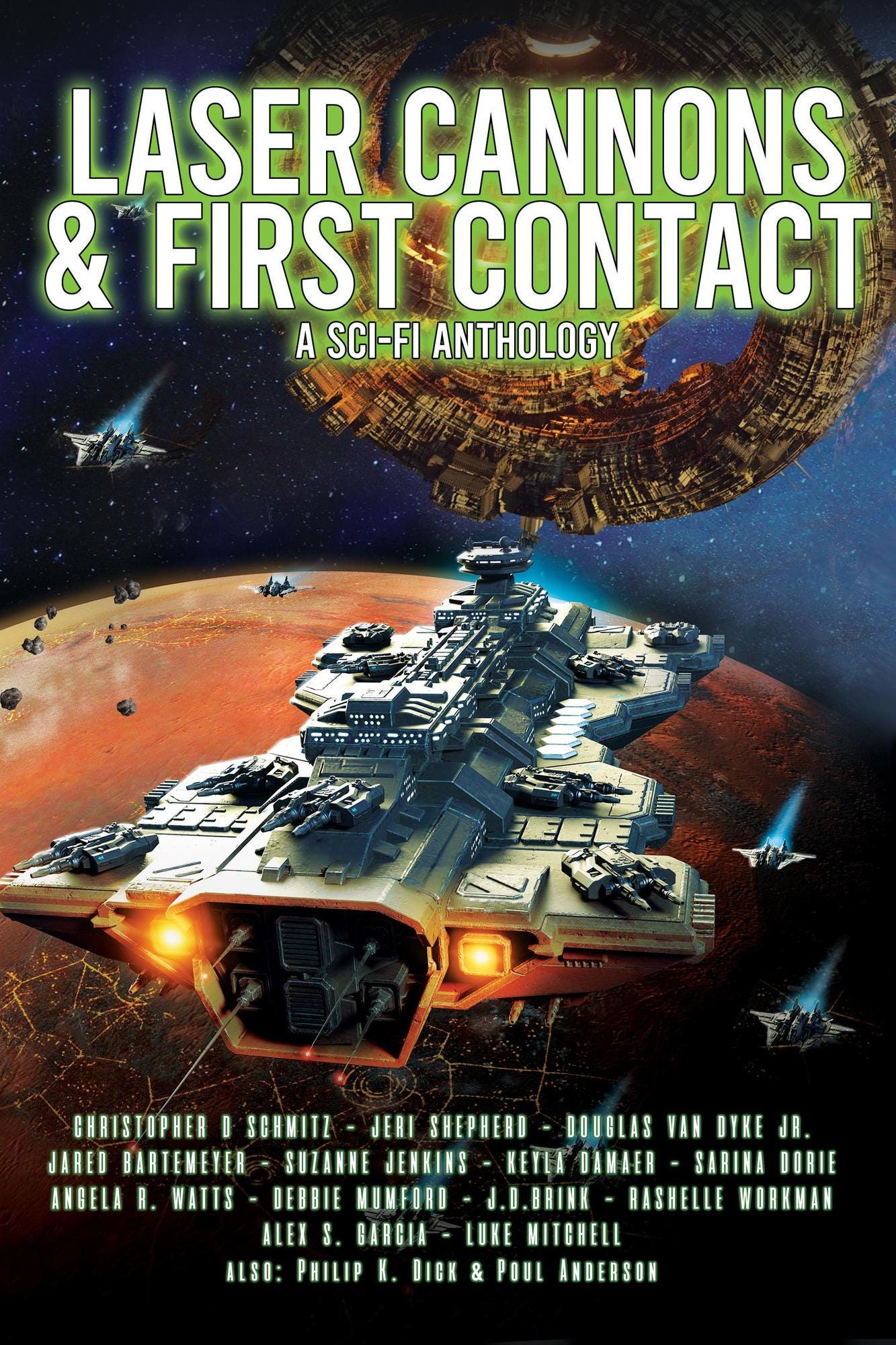 Laser Cannons & First Contact (anthology cover)