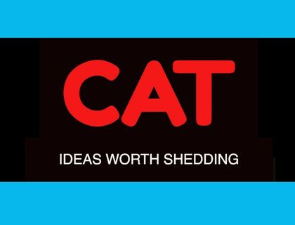 Red text on black background cat talks ideas worth shedding