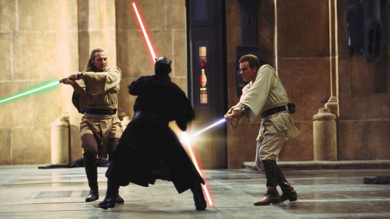 The Phantom Menace lightsaber battle