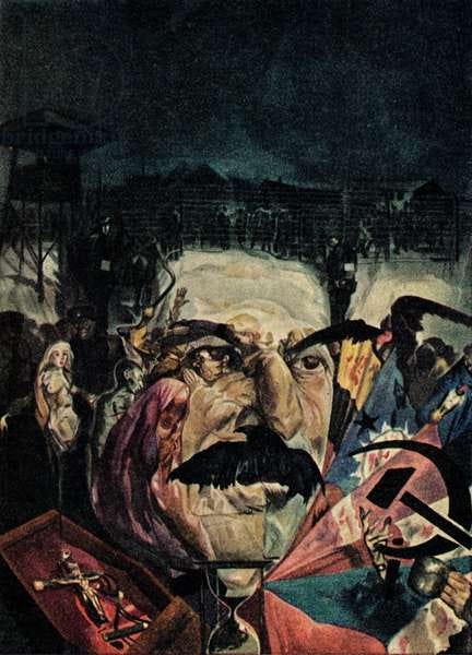 French anti-Stalin painting -