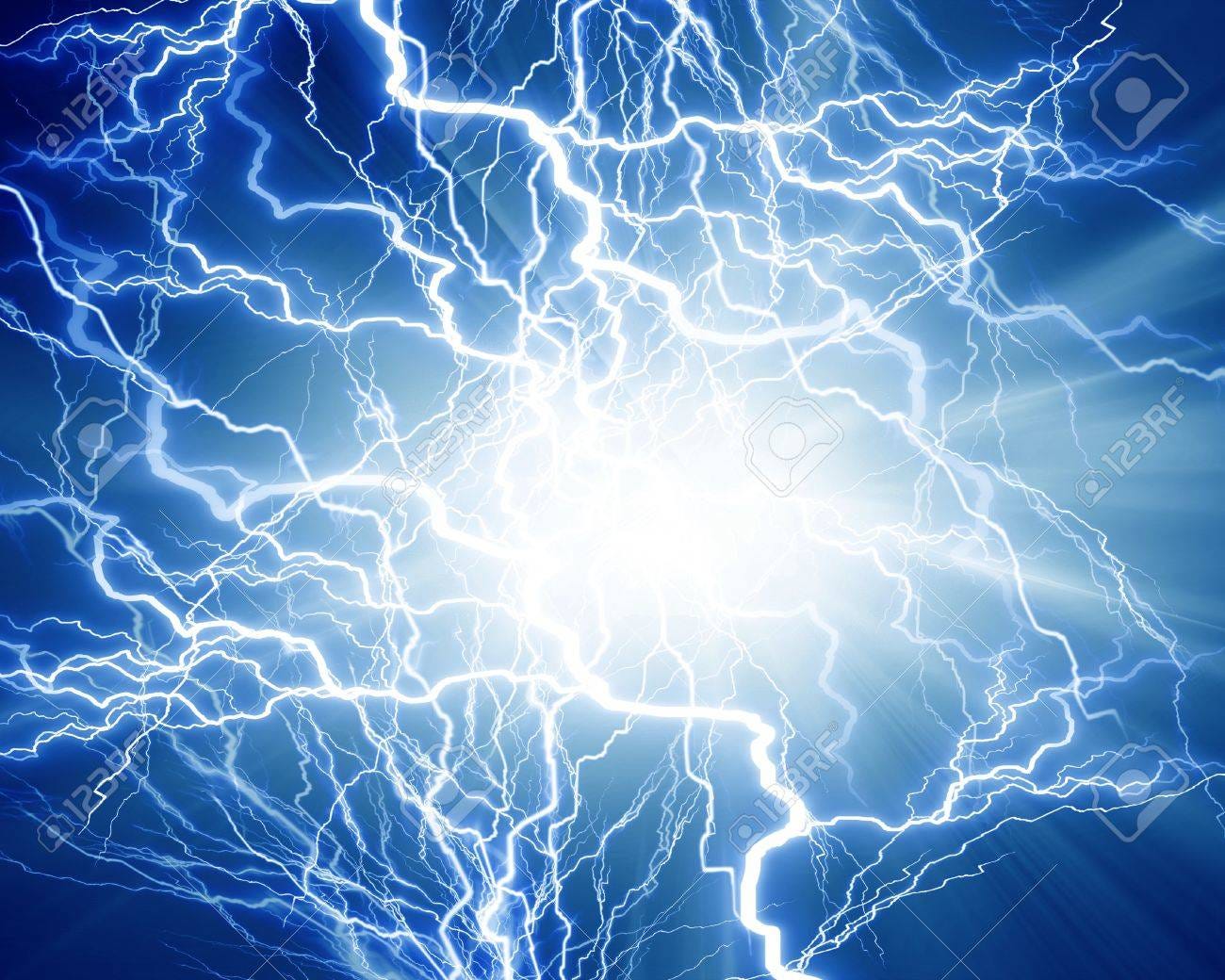 Intense Electrical Discharge On A Dark Background Stock Photo, Picture And  Royalty Free Image. Image 14670098.