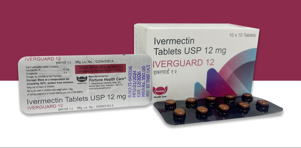 Ivermectin 12mg Tablet (IVERGUARD 12) at ₹ 190/strip of 10 tablets |  Iverheal Tablet in Vadodara | ID: 24596829397