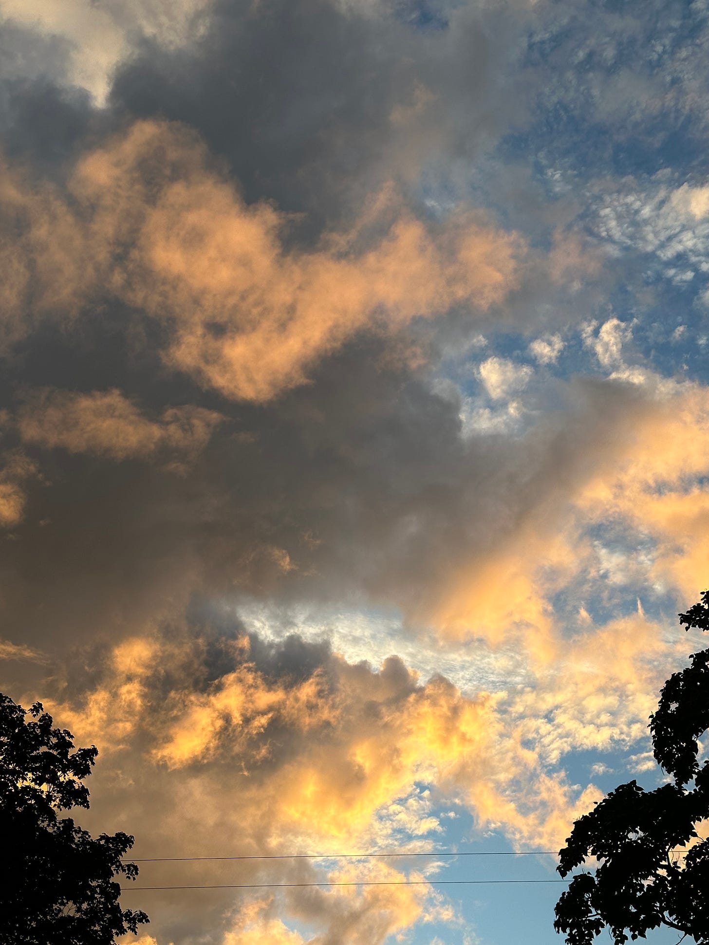 yellow, black, white clouds