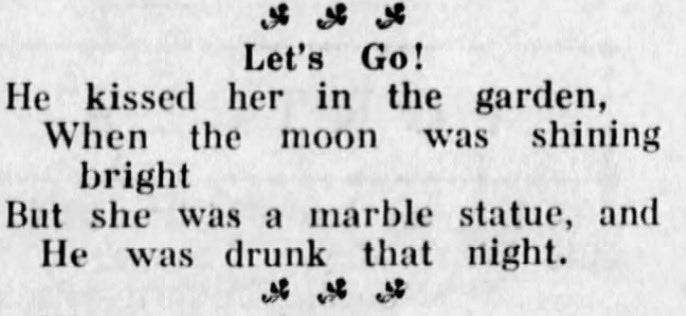 Feather River Bulletin, Quincy, California, January 31, 1924, from a tweet by Yesterday's Print