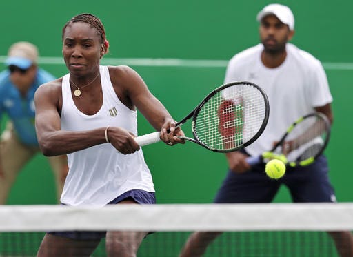 venus williams with rajeev ram rio olympics tennis