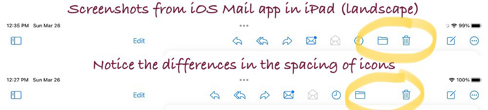 iPad Mail app bug