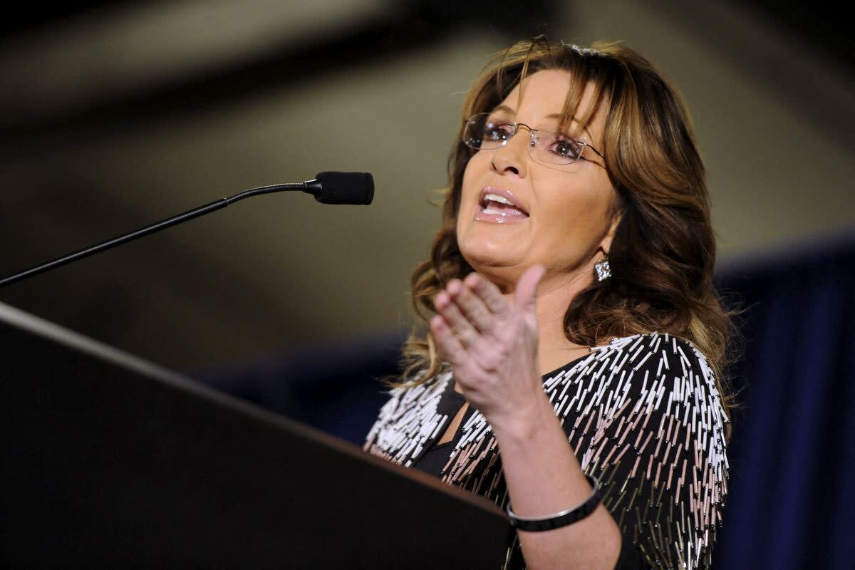 Former Governor Sarah Palin delivers speech.