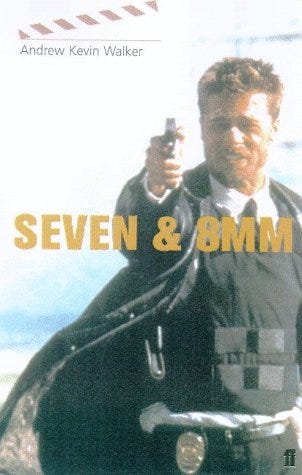 Cover of the published screenplays from 'Seven' and '8mm.'