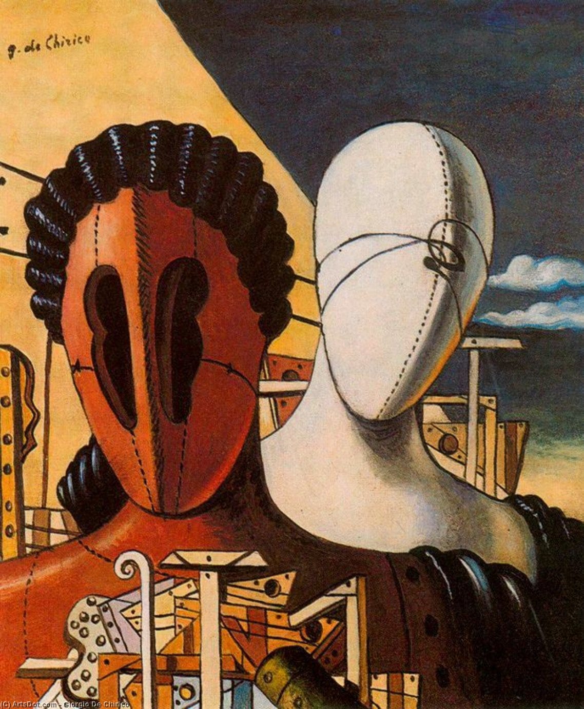 Masks - Giorgio De Chirico | Wikioo.org - The Encyclopedia of Fine Arts