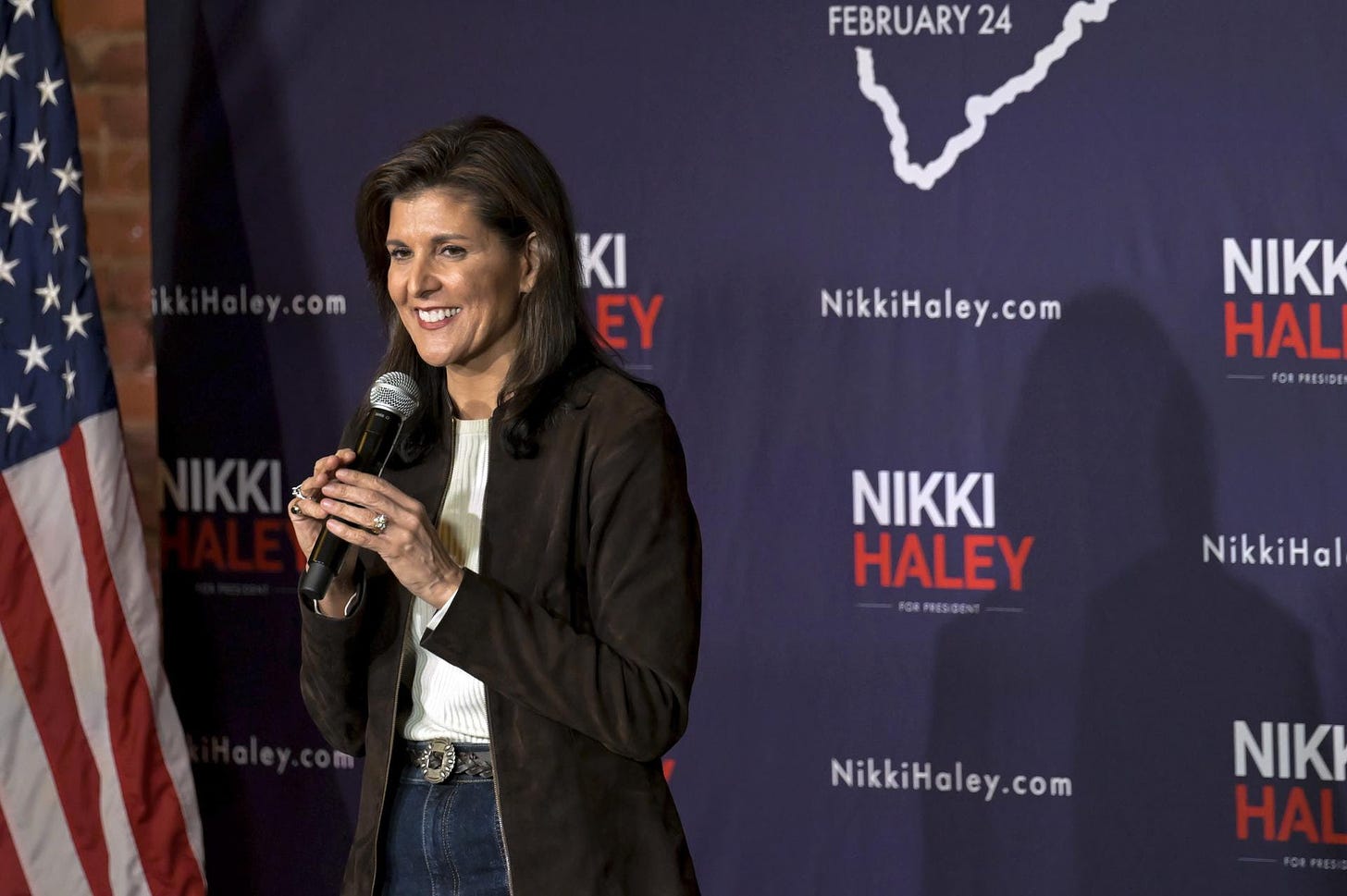 Nikki Haley speaks in South Carolina.