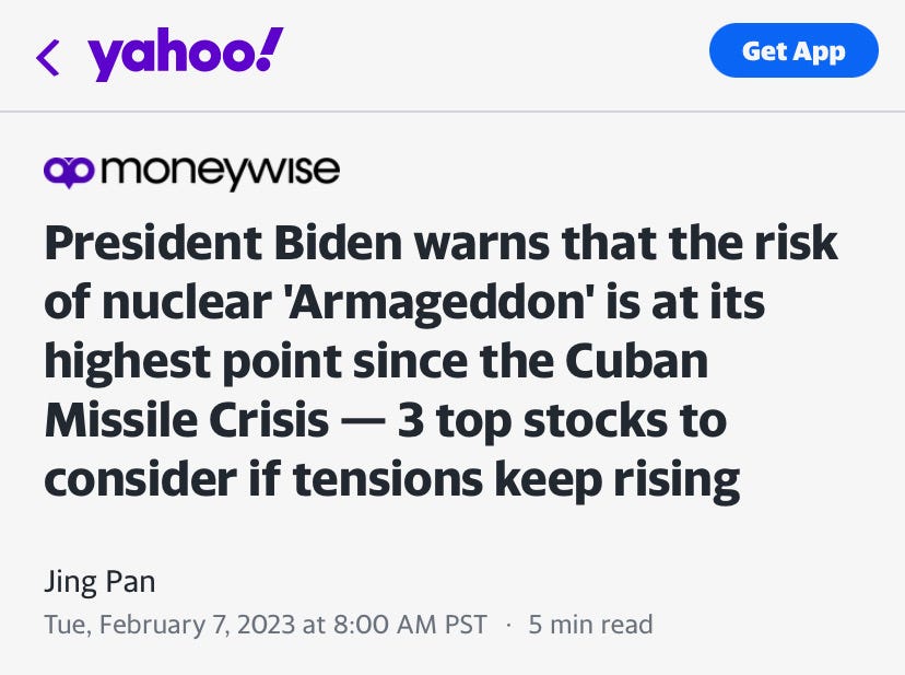 President Biden warns that the risk of nuclear 'Armageddon' is at its highest point since the Cuban Missile Crisis — 3 top stocks to consider if tensions keep rising