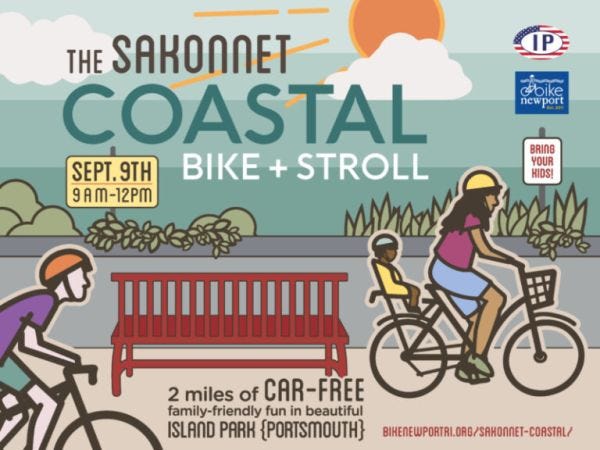 Sakonnet Coastal Bike & Stroll: A car-free community event for all ages and abilities in Portsmouth