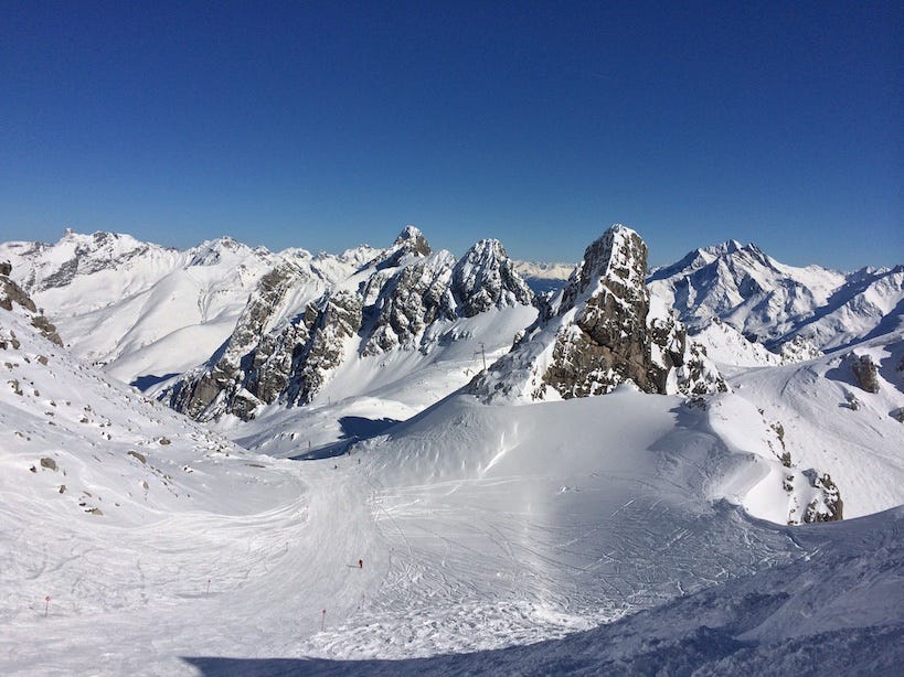 A sunny day on the slopes — does it get any better?