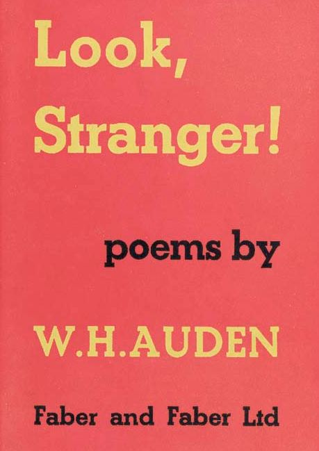 Brightly coloured dust jacket of Look, Stranger! by W.H. Auden