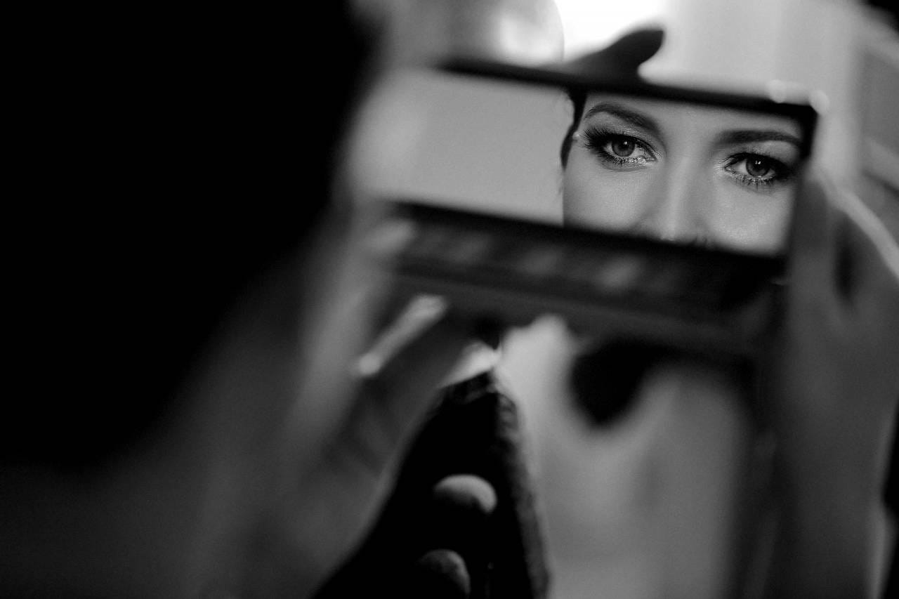 Woman Reflection Mirror Eyes Beautician Cosmetics Young Beauty Makeup Image  - Free Stock Photo