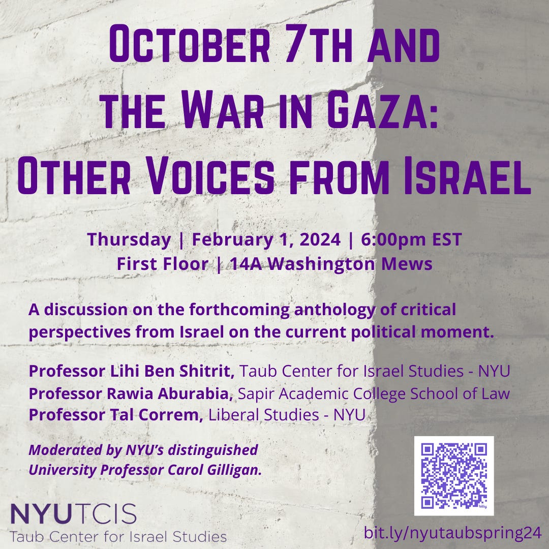 Spring 2024 Taub Center Events
