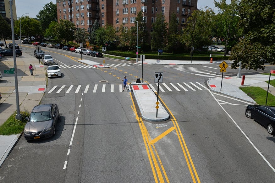 Pedestrian Safety Island | NYC Street Design Manual