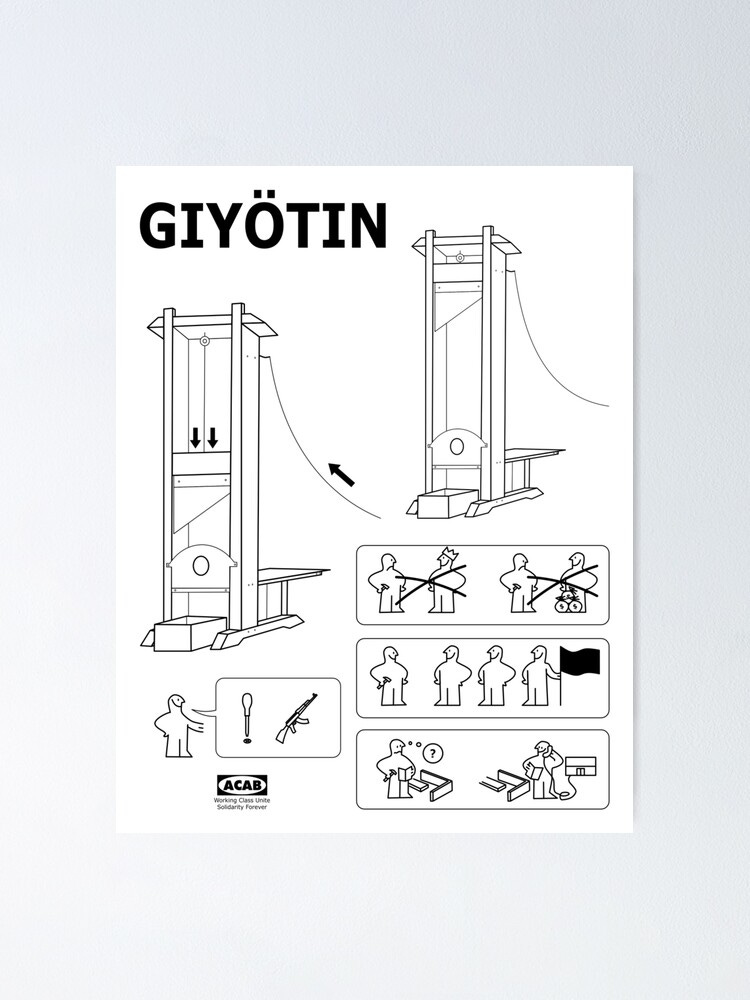 Guillotine Blueprint" Poster for Sale by VladIsFox | Redbubble