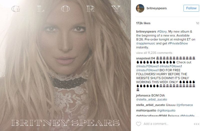 britney spears glory album cover art