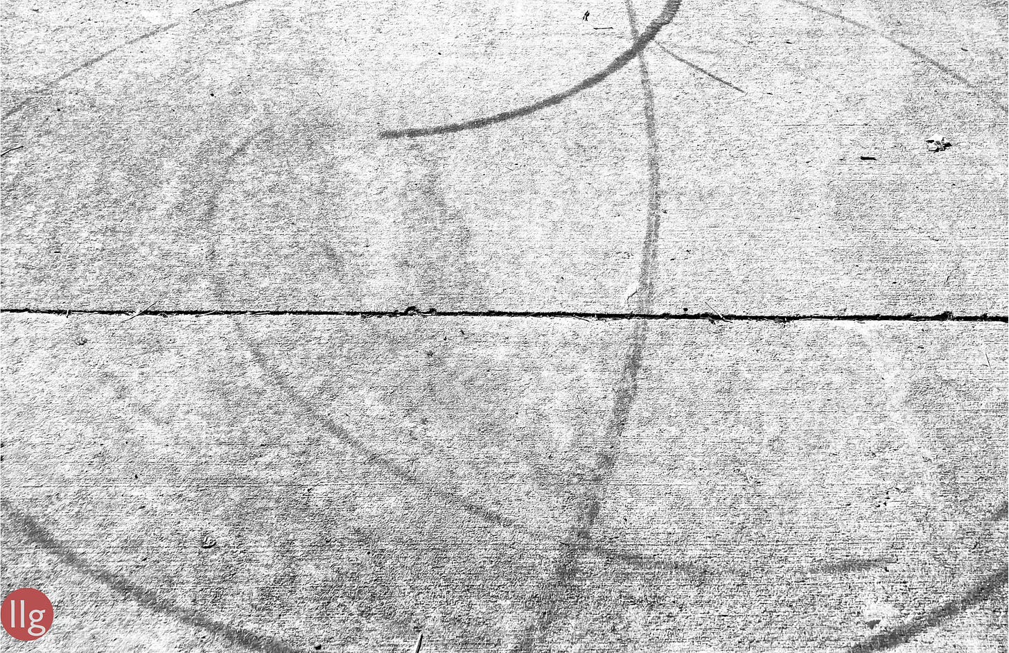 marks on a sidewalk