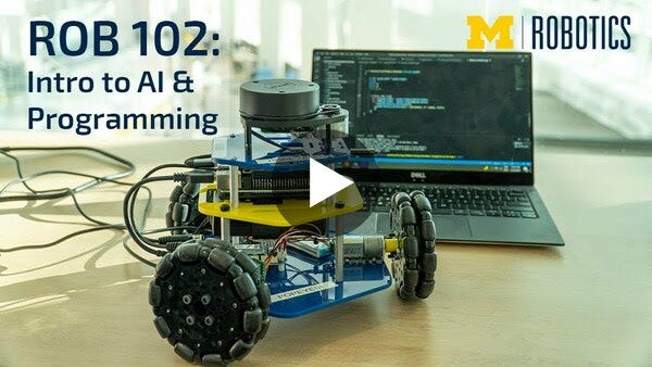 A peek into our new course, Robotics 102: Intro to AI & Programming