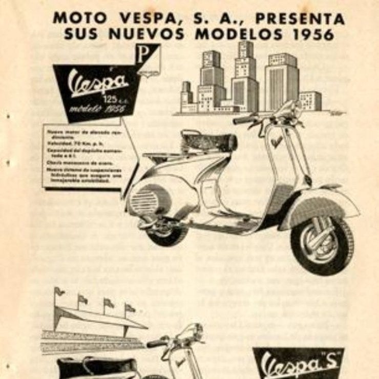 Cartel de Moto Vespa S.A.
