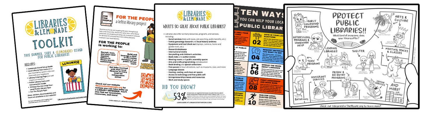 Libraries and lemonade toolkit sample pages