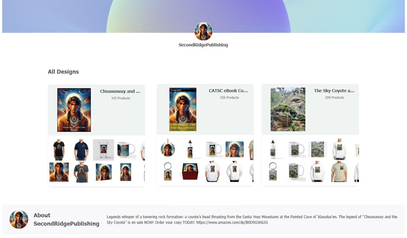 Second Ridge Publishing On-line Store