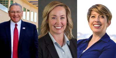 From left are San Marcos City Councilman Ed Musgrove, Kristie Bruce-Lane and San Diego Councilwoman Marni von Wilpert, all of whom are running for the state Senate 40 seat in 2026. Steve Puterski image