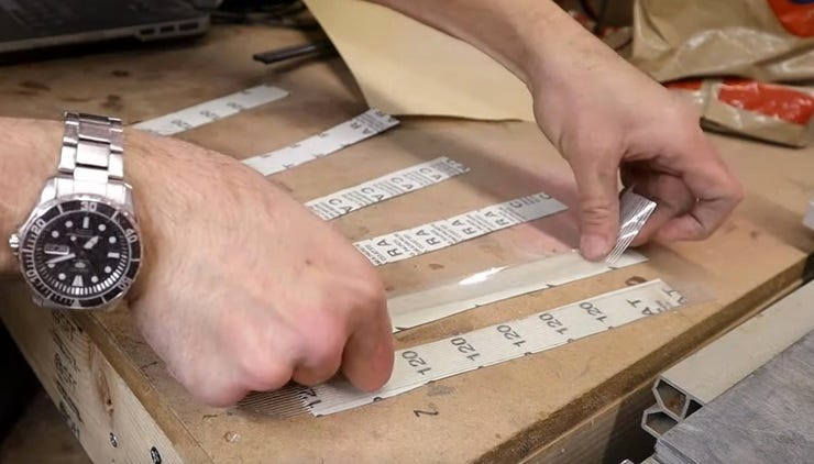 Making your own bendy sanding strips for those hard-to-reach places.