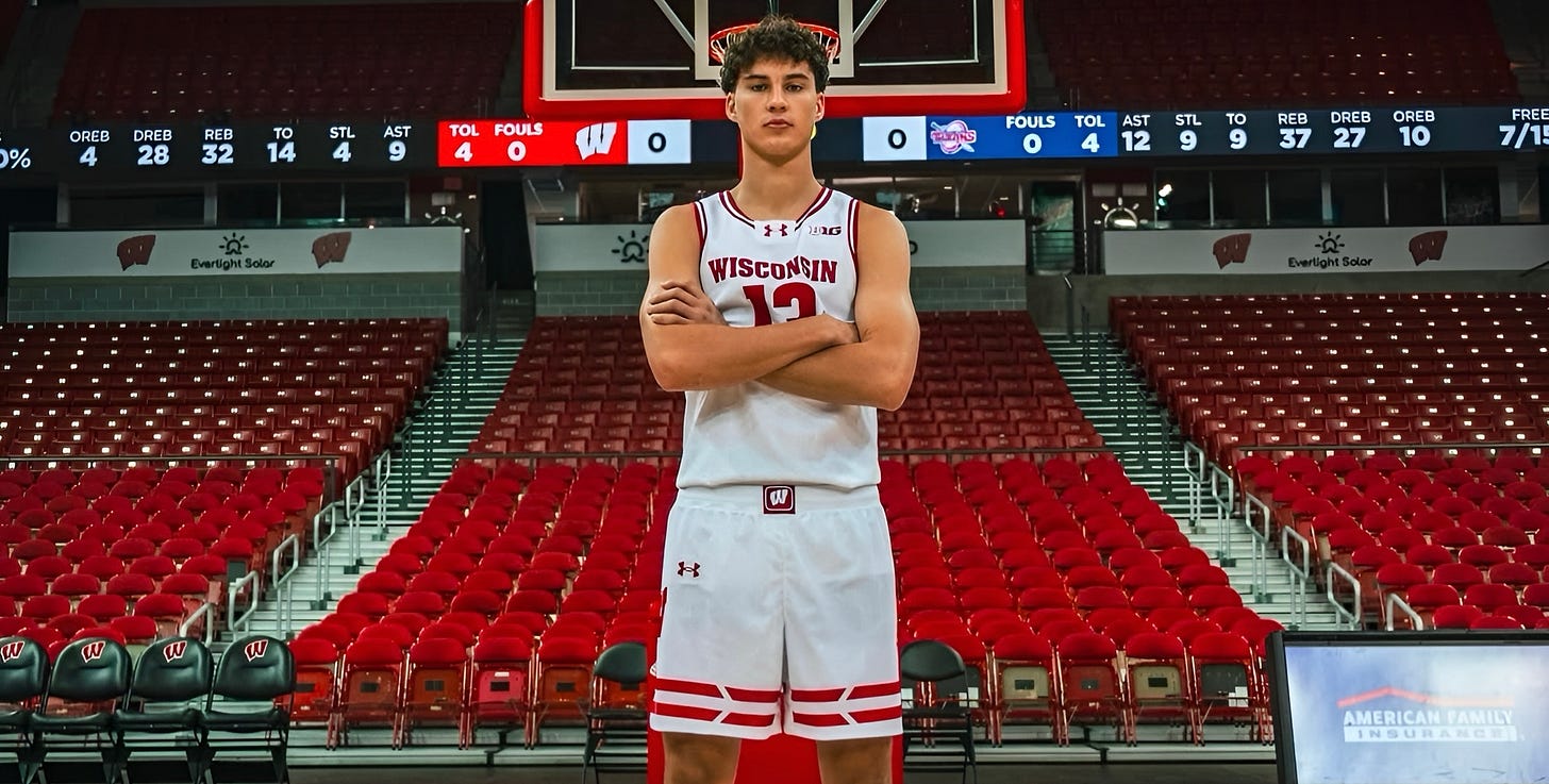 Wisconsin Badgers guard Hayden Jones on an official visit