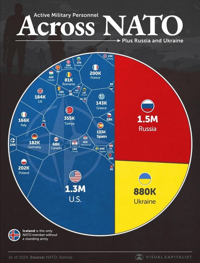 r/Infographics - Active Military Personnel Across NATO