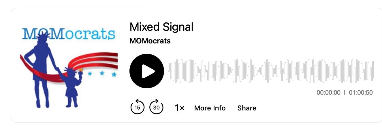 Screenshot of MOMocrats MOMochat audio player