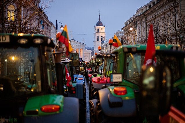 Farmers' protest in Vilnius