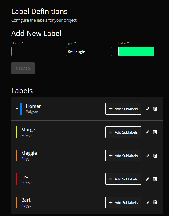 Author Image: Set up Labels