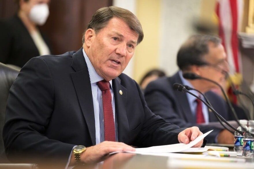 Sen. Rounds during a Senate committee meeting