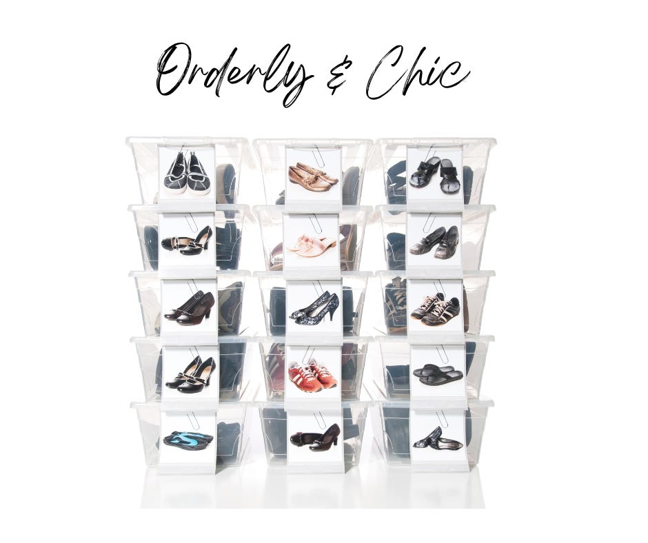 shoe organization idea with photos new years intentions