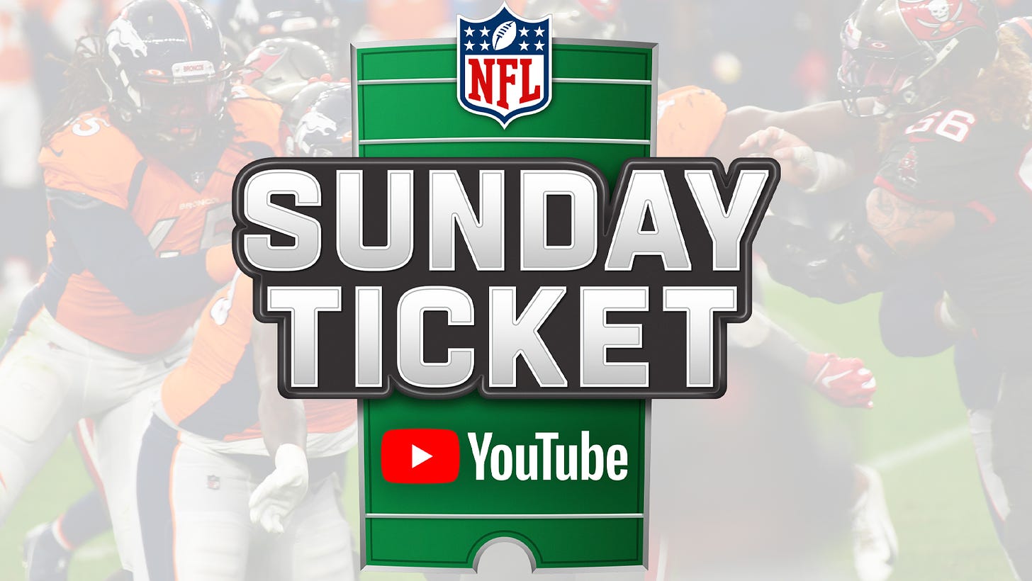 YouTube TV Sets Pricing For NFL Sunday Ticket, With Initial Discount Offer